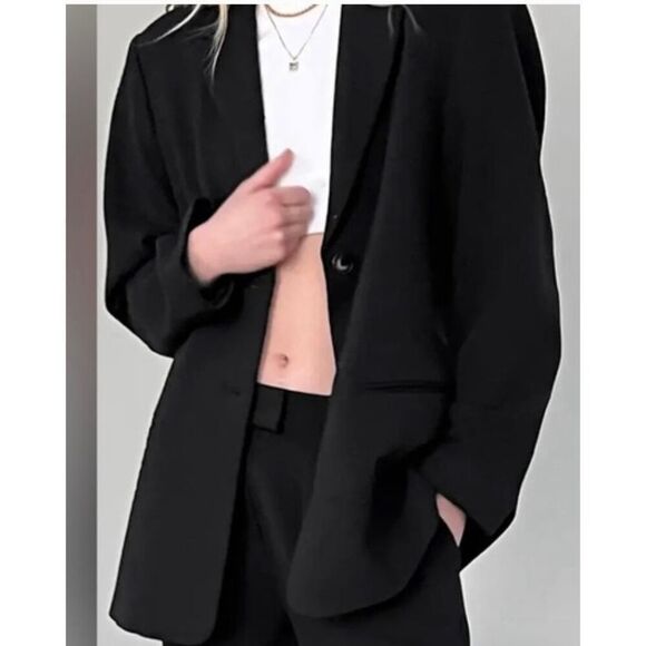 Oak + Fort dark gray  Oversized Blazer in size small - Picture 9 of 9